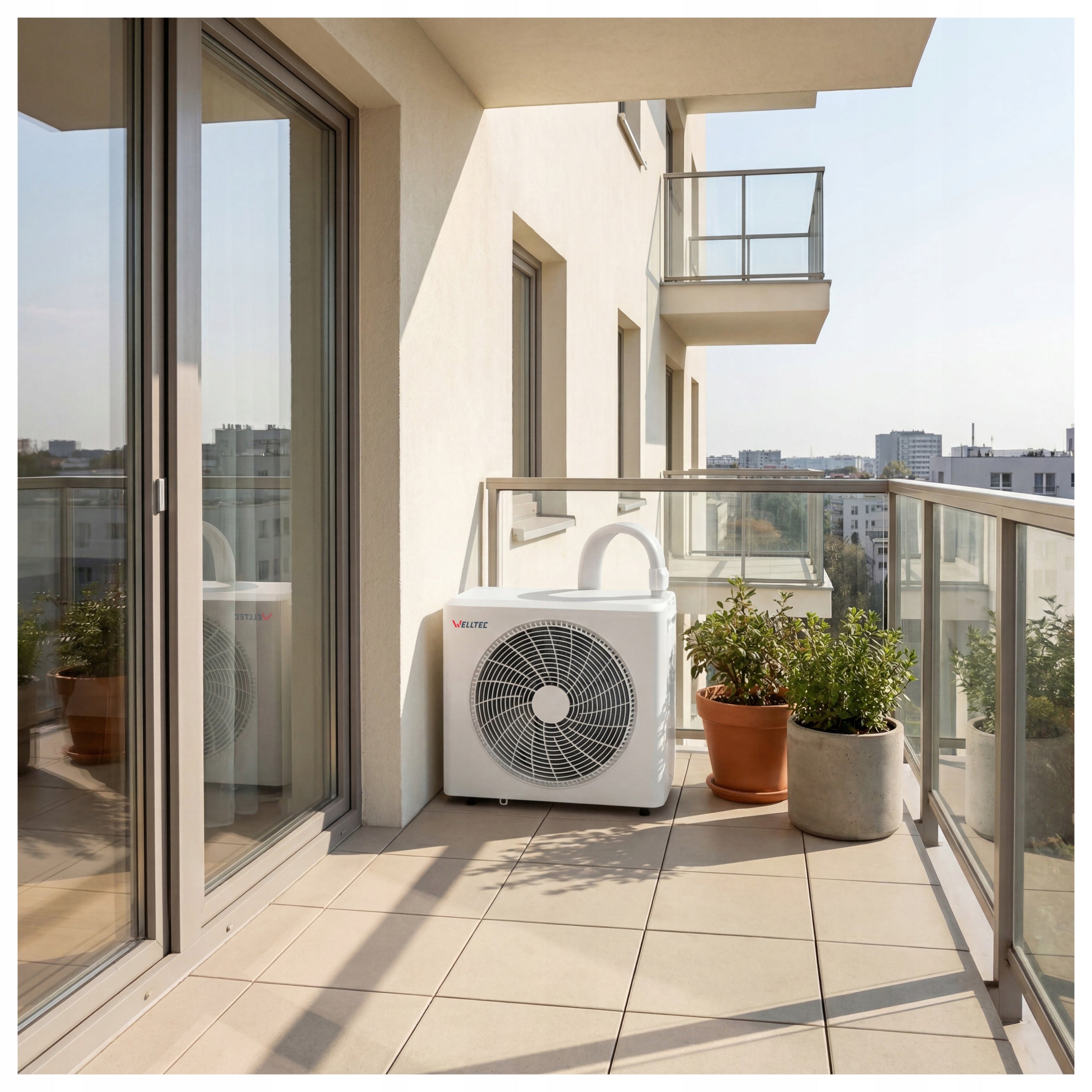 QUIET PORTABLE AIR CONDITIONER SPLIT WELLTEC ACS3 PRO - 4in1 WiFi 3,5kW 60m² Model ACS3 Pro