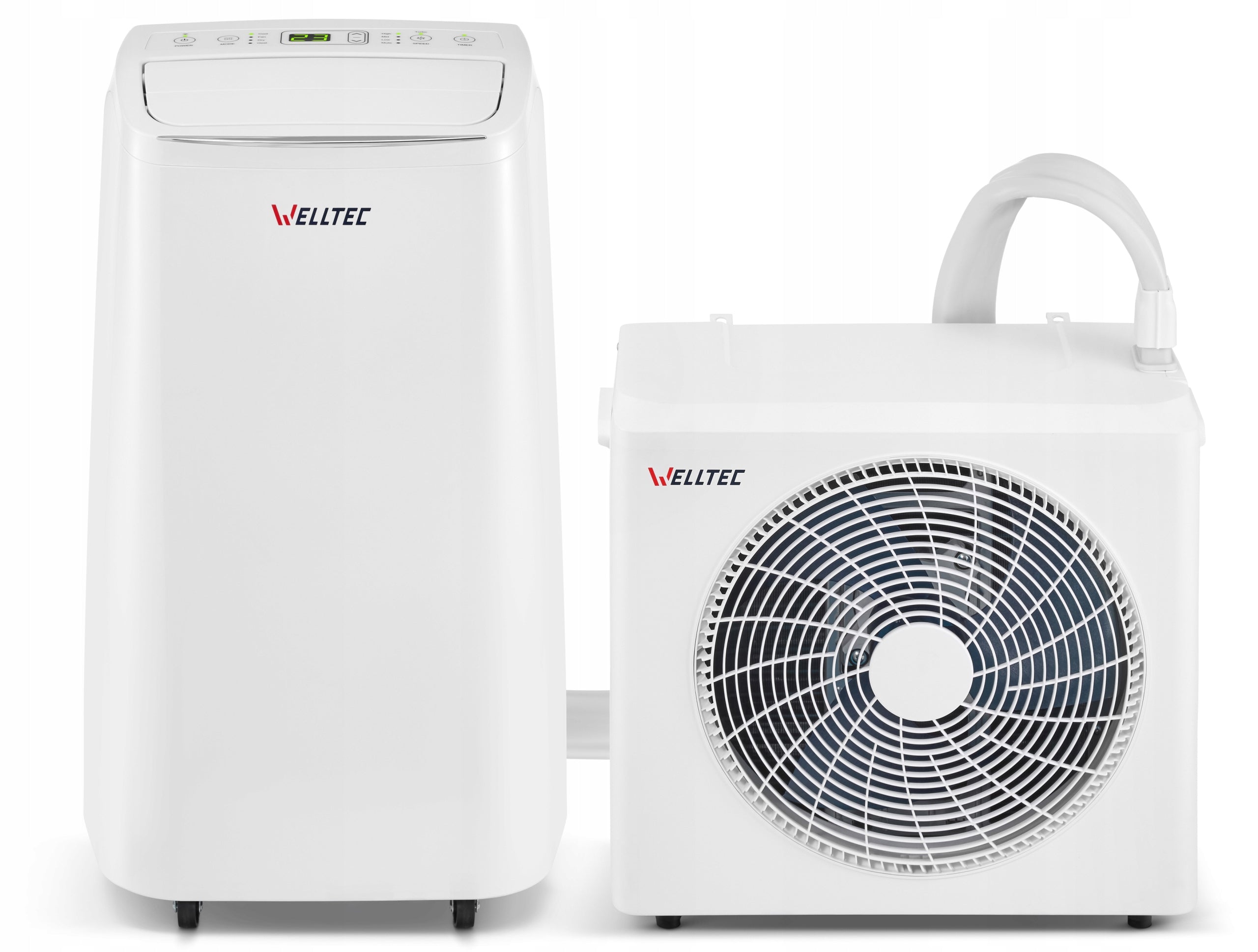 QUIET PORTABLE AIR CONDITIONER SPLIT WELLTEC ACS3 PRO - 4in1 WiFi 3,5kW 60m² Power 1200 W