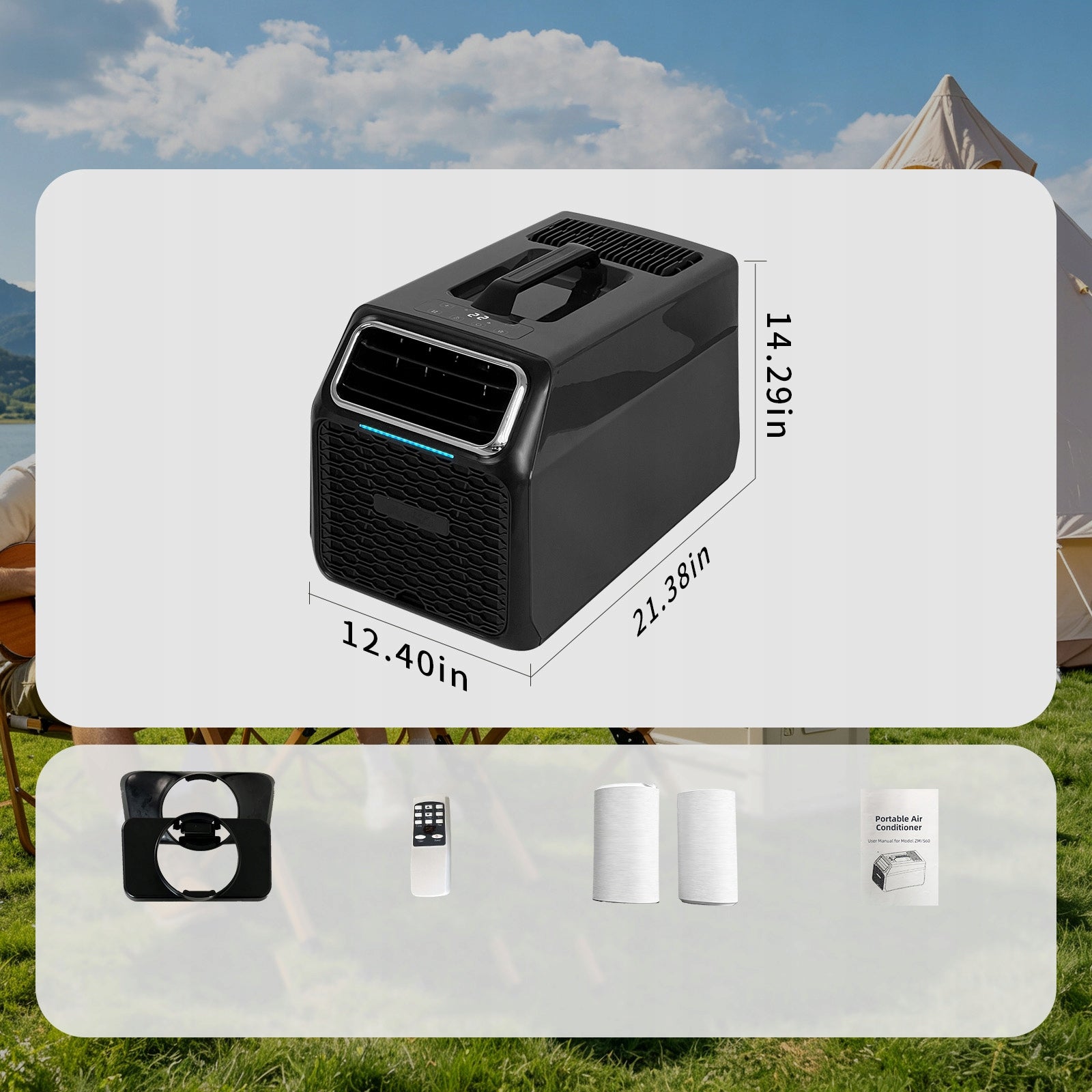 QUIET PORTABLE AIR CONDITIONER Space Cool-C06 650W 5200 BTU 45dB FOR MOTORHOME Type air conditioner