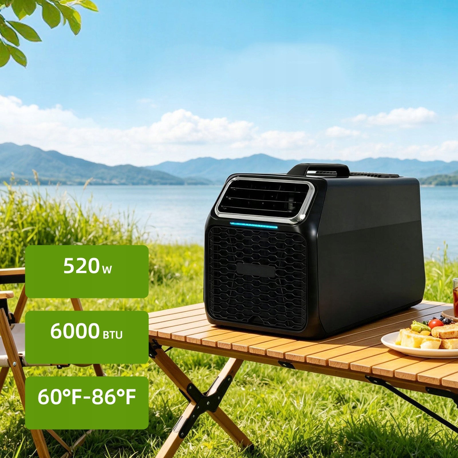 QUIET PORTABLE AIR CONDITIONER Space Cool-C11 1100W 6000 BTU 51dB FOR MOTORHOME Manufacturer code Space Cool-C11-A