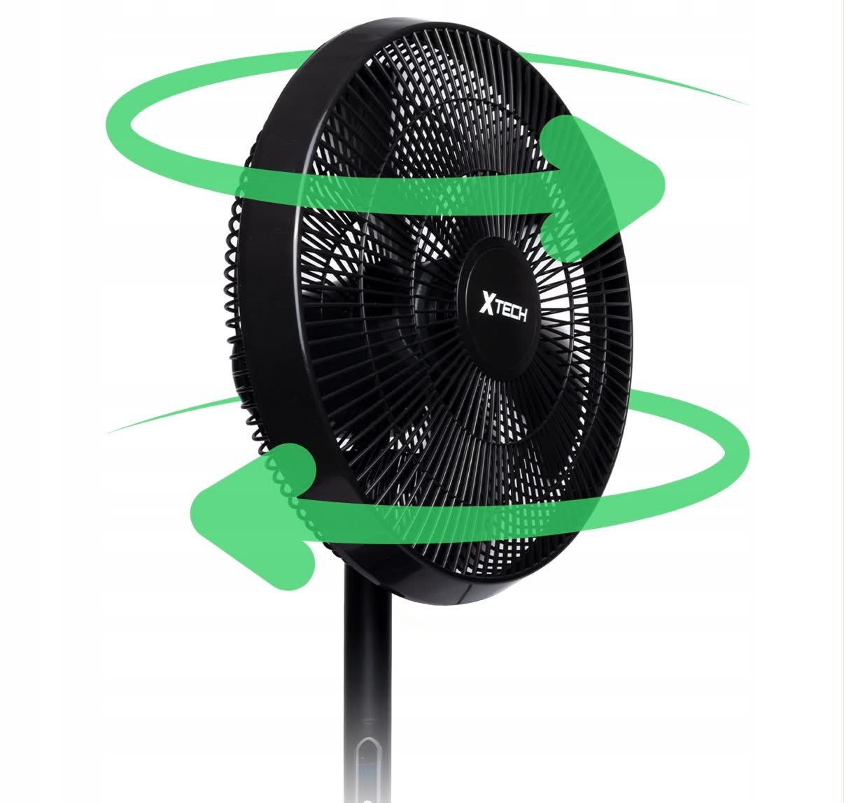 QUIET STANDING FAN WITH REMOTE CONTROL 8 GEARS POWERFUL WINDMILL FOR BEDROOM HOME Dominant color black