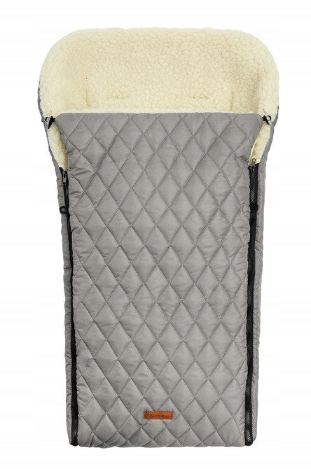 QUILTED WOOL SLEEPING BAG - GREY FOR STROLLER Packaging status original