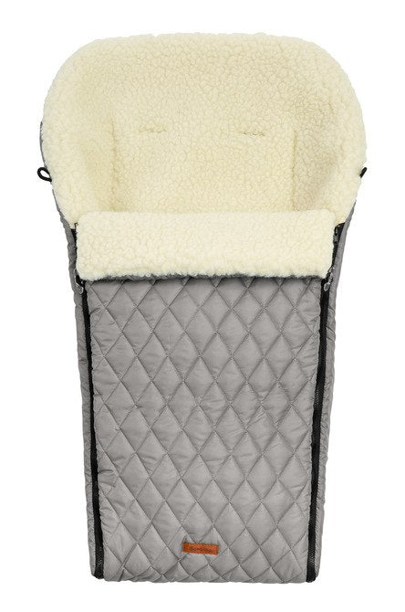 QUILTED WOOL SLEEPING BAG - GREY FOR STROLLER