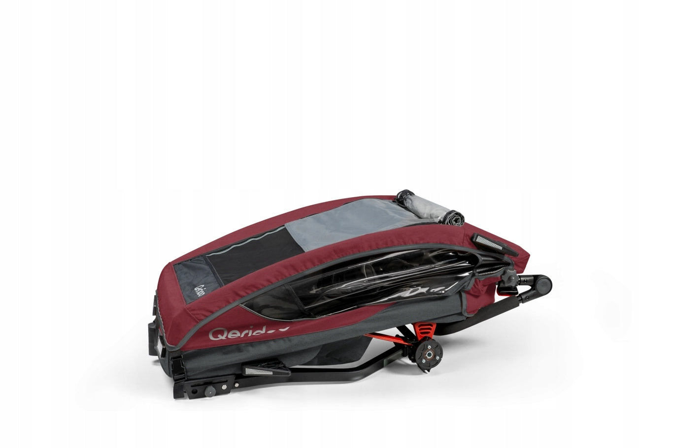 Qerdioo Skaja 2 double bicycle trailer for children Model Skaja 2 Cayenne Red