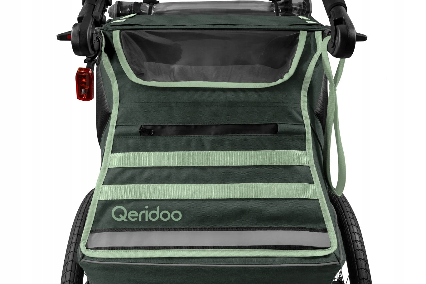 Qeridoo Kidgoo 1 Forest Green Single Bike Trailer for Kids Maximum load 32 kg