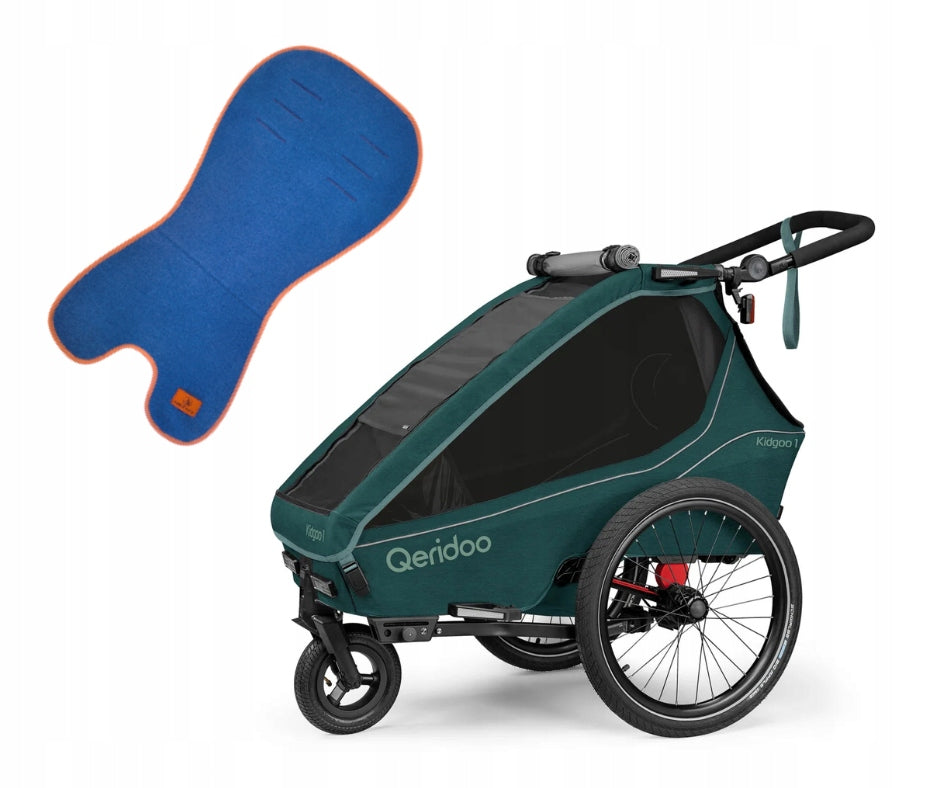 Qeridoo Kidgoo 1 Pacific Blue Single Bike Trailer for Kids