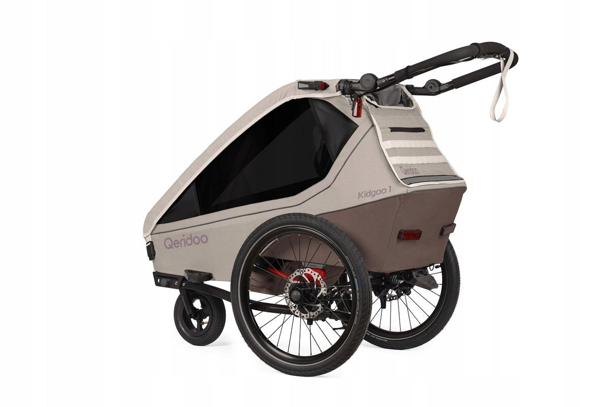 Qeridoo Kidgoo 1 Pro Gen 3 Barista Brown Single Bike Trailer For for kids