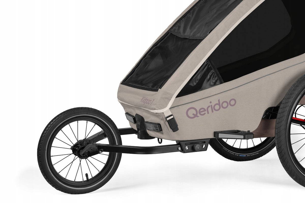Qeridoo Kidgoo 1 Pro Gen 3 Barista Brown Single Bike Trailer Maximum load 67 kg