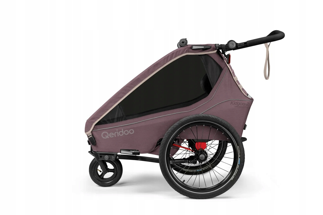 Qeridoo Kidgoo 2 Wildberry Violet Double Bike Trailer for Kids Manufacturer code Q-KDG2-26-WV