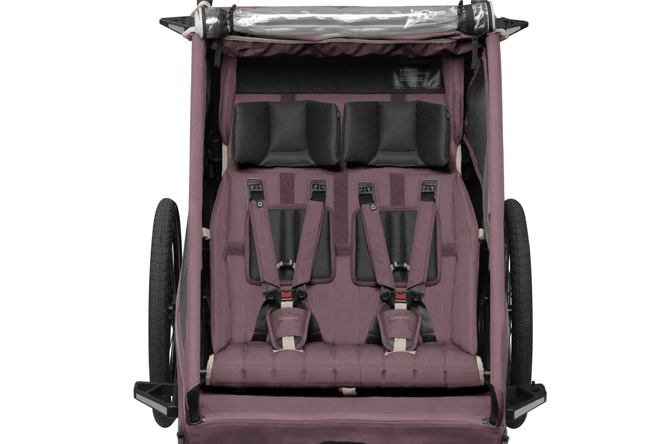 Qeridoo Kidgoo 2 Wildberry Violet Double Bike Trailer for Kids Model Kidgoo 2 Wildberry Violet