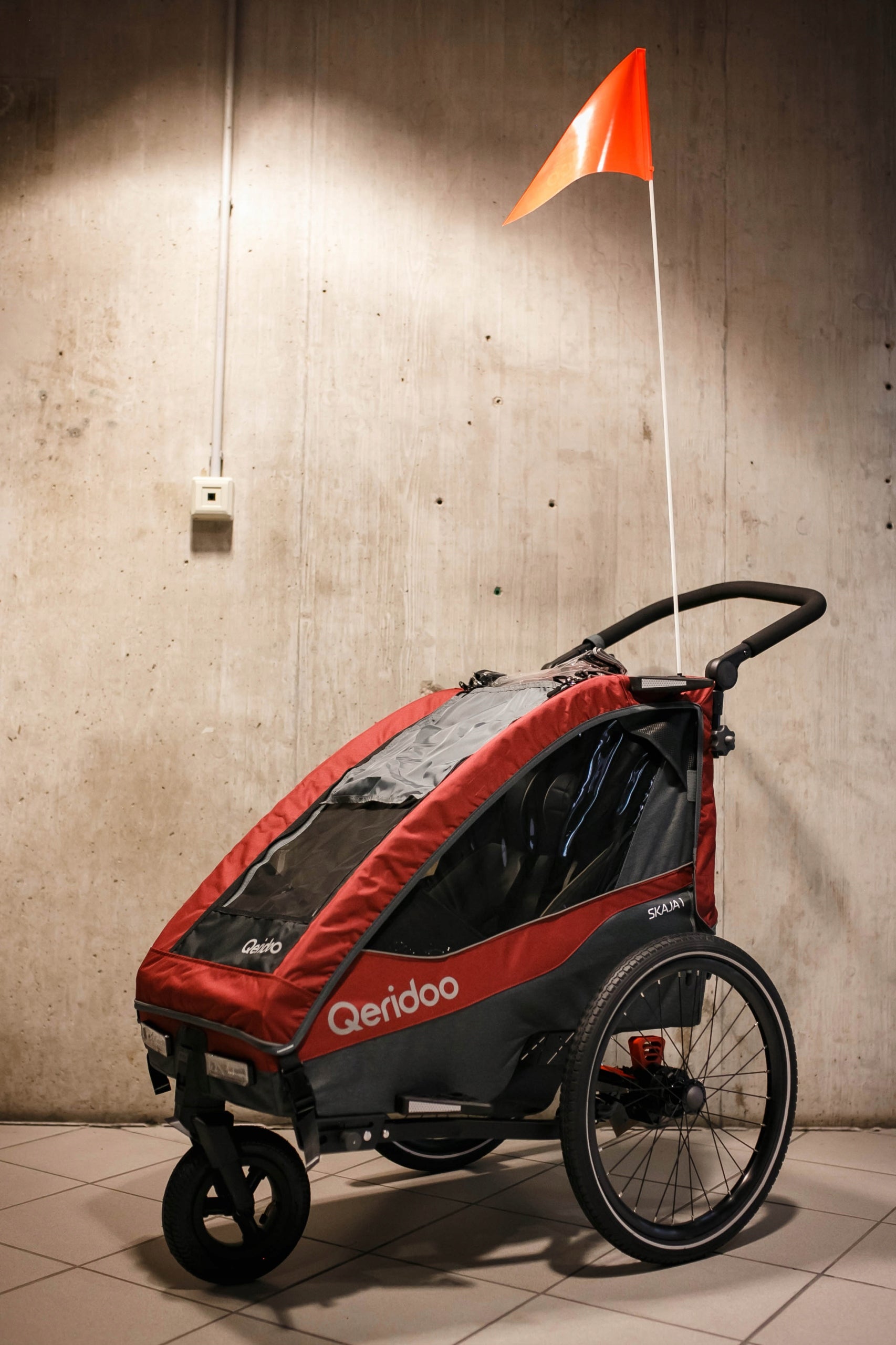 Qeridoo Skaja 1 single bicycle trailer for children For for kids