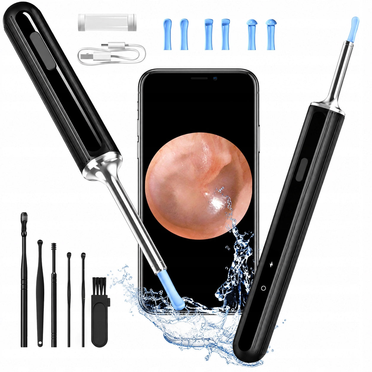 Qimic X8 WiFi Otoscope 1080P Camera For USB-C LED Ear Cleaning