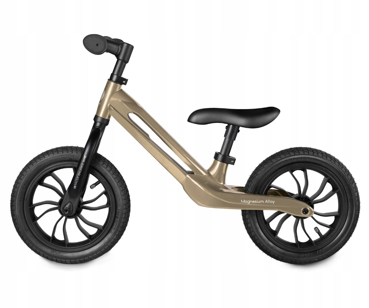 Qplay Children's balance bike Racer Brown pumped wheels 12" walker Brand Qplay
