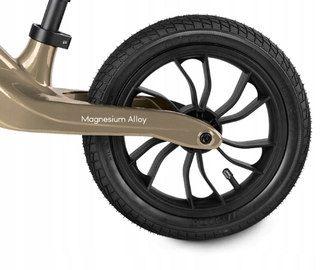 Qplay Children's balance bike Racer Brown pumped wheels 12" walker Kid's age 2+ years