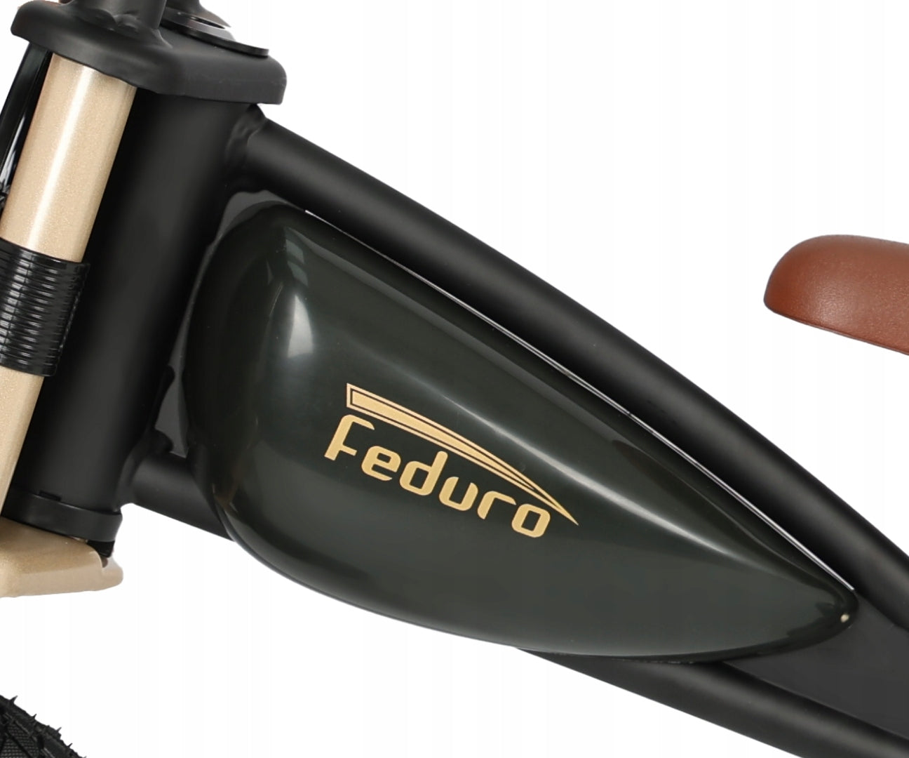 Qplay Feduro Black-Golden Balance Bike Frame steel