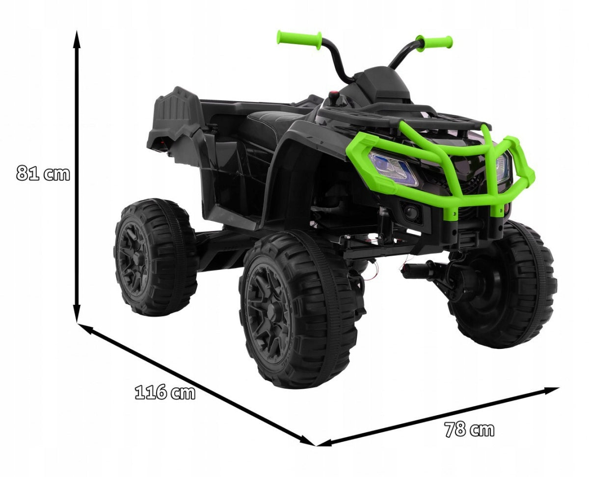 Vaikiškas elektrinis keturratis Quad XL ATV, juodas