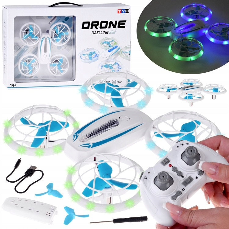 Quadcopter Led Drone Effective Lighting Super Aerobatics + Remote Control RC0737