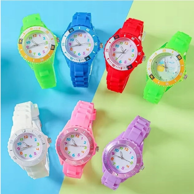 Quartz watch for boys and girls white perfect gift