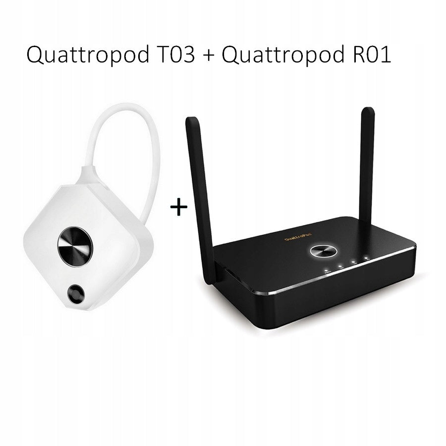 QuattroPod Transmitter T03 + Receiver R01 Presentations Wifi HDMI USB Miracast