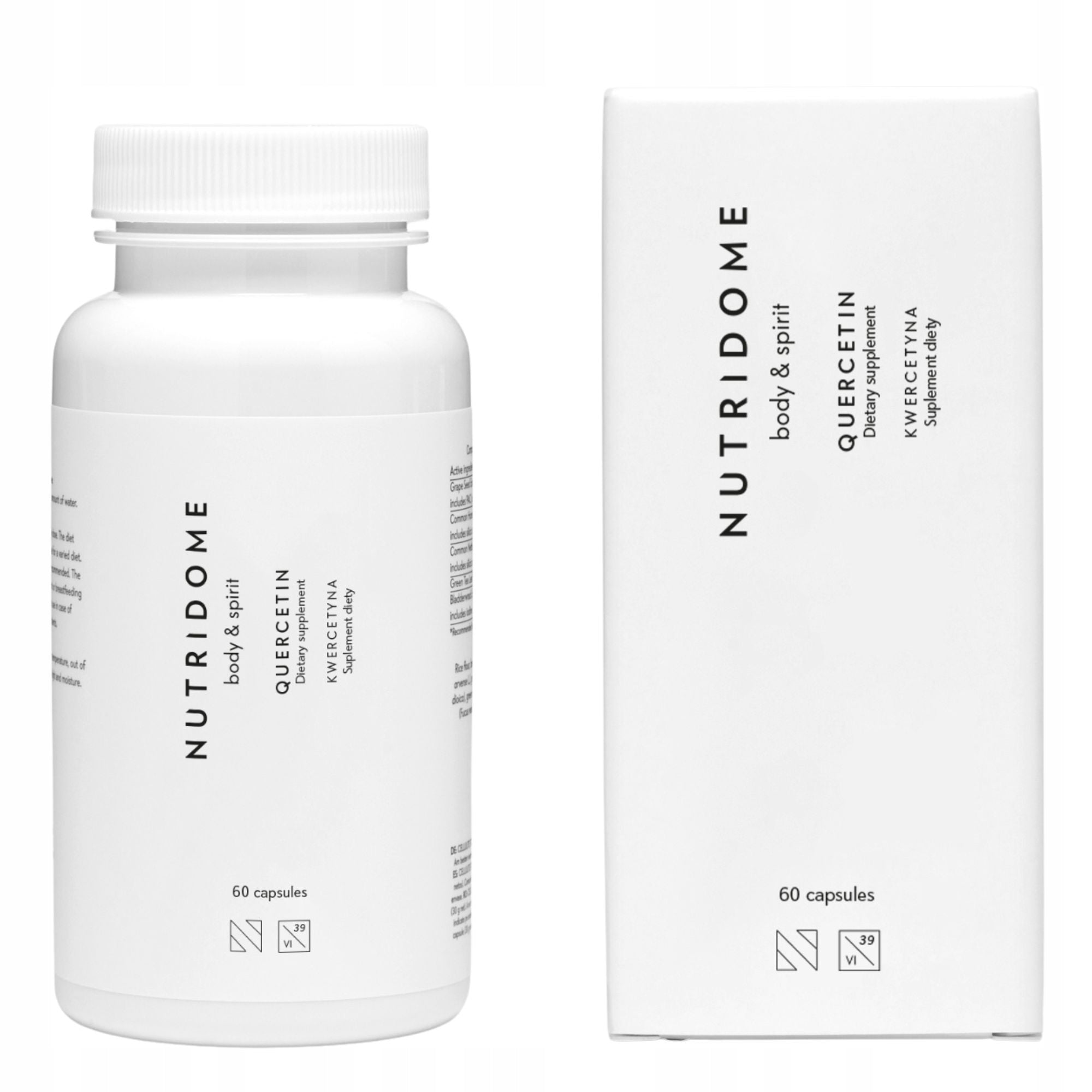 Quercetin Supplement ANTIOXIDANT ALLERGY FREE RADICALS 60caps NUTRIDOME EAN (GTIN) 5905054103965