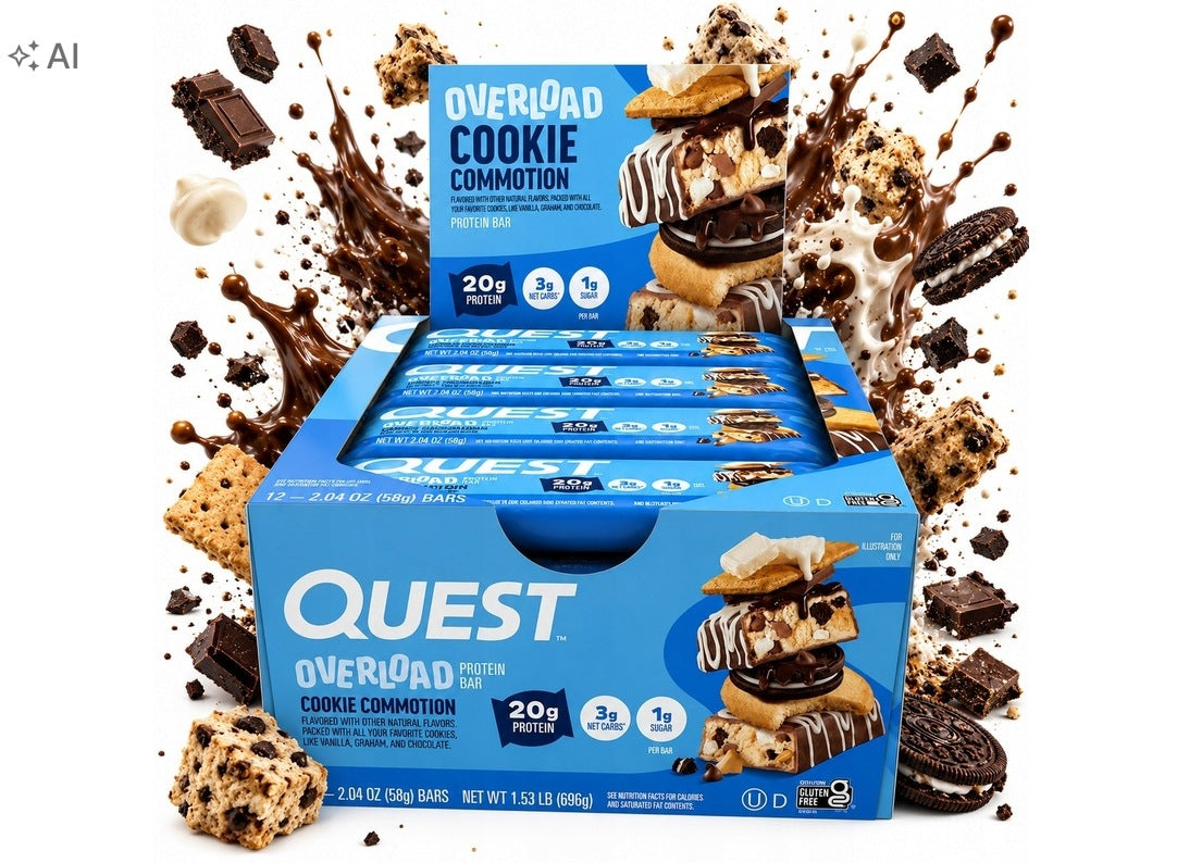 Quest Overload Protein 12x58g HIGH PROTEIN BAR