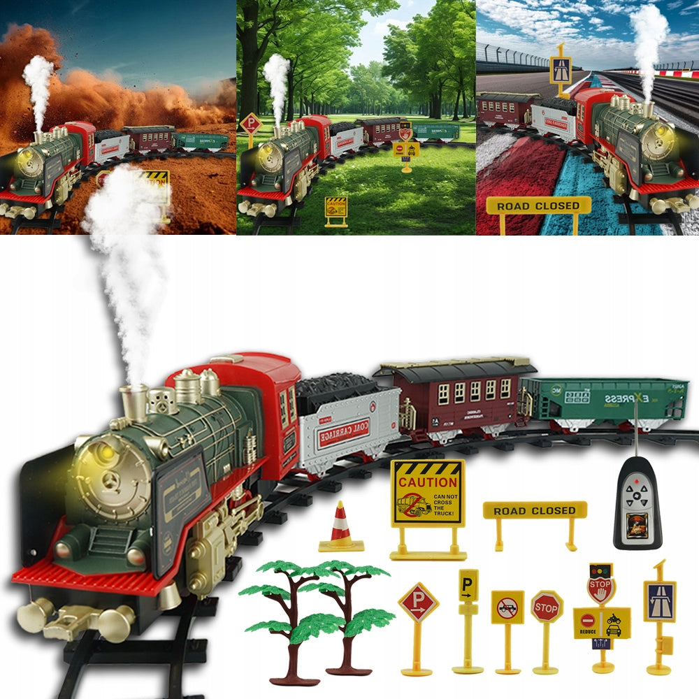 Queue Retro Electric Racing Track Remote Controlled Train Locomotive Brand Bedee