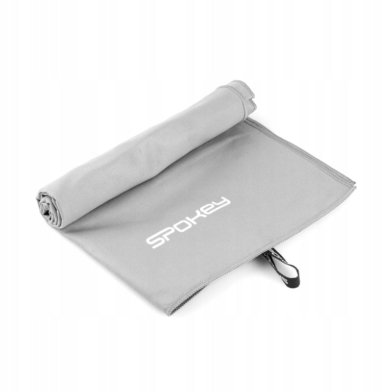 Quick Drying Microfiber Towel Spokey 50x120cm Grey for Gym Camping Length 120 cm