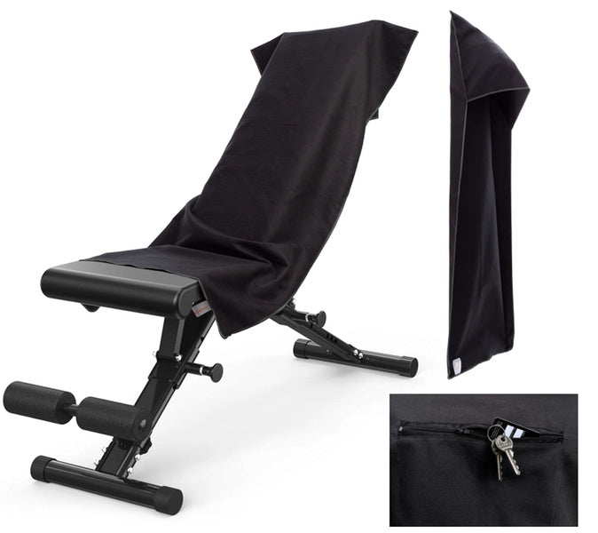 Quick-drying towel for gym WITH TAB for bench with POCKET