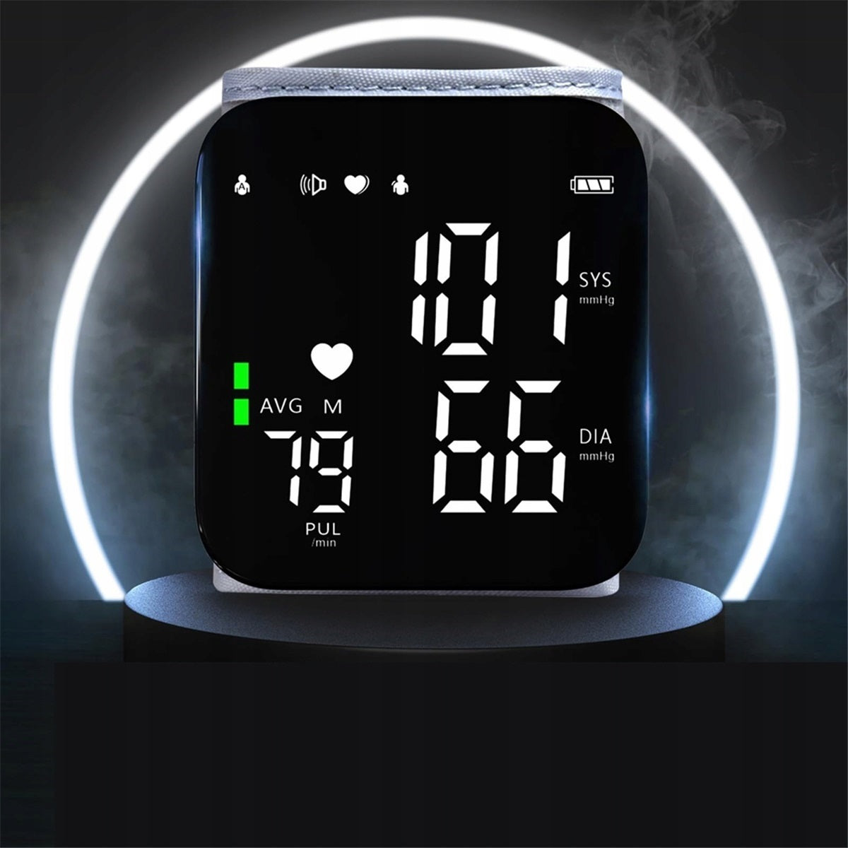 Quiet Mode Automatic Blood Pressure Monitor With Led Display 7.1x7.8cm Grey Packaging status original