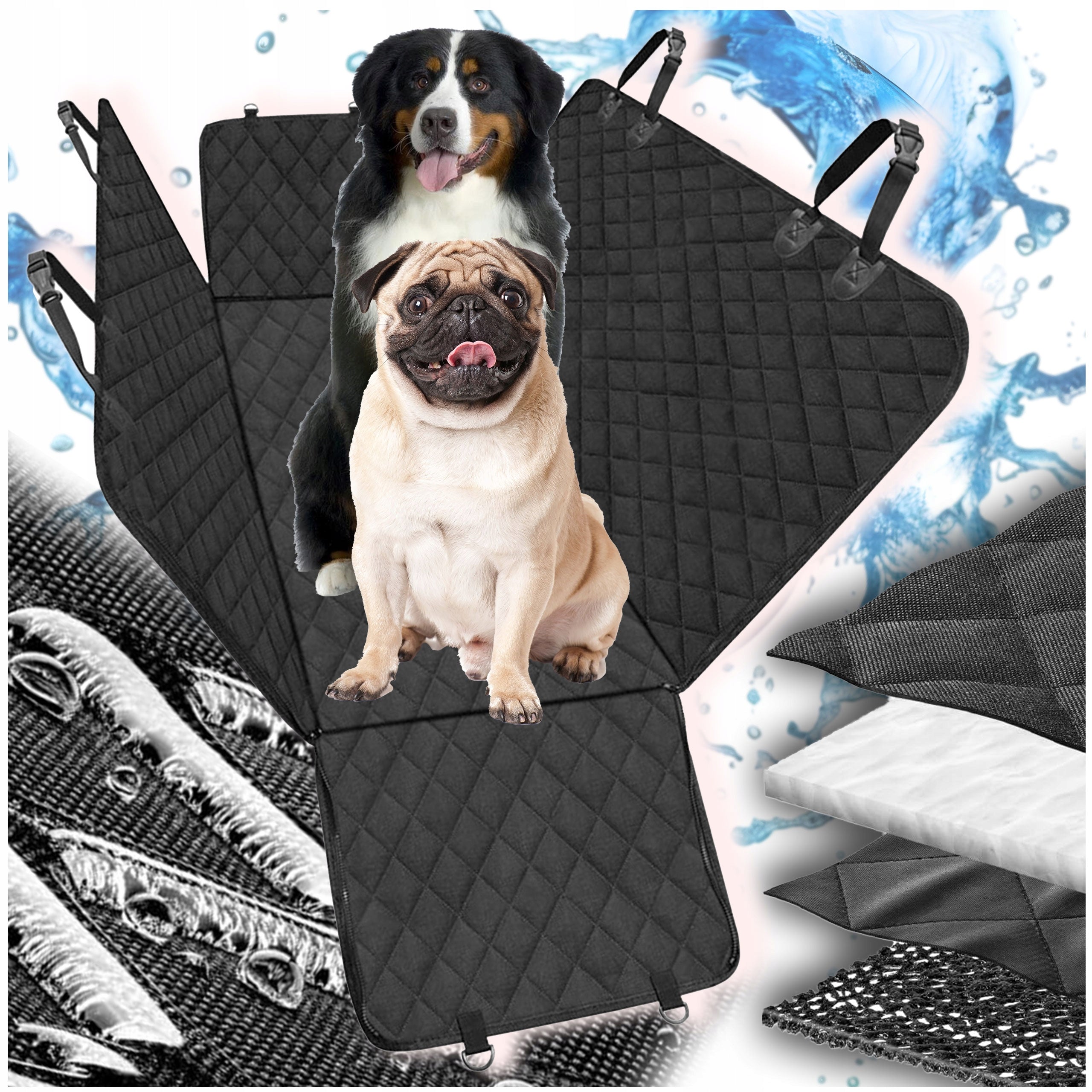 Quilted Dog Mat Cover for Gift Waterproof Car Seat