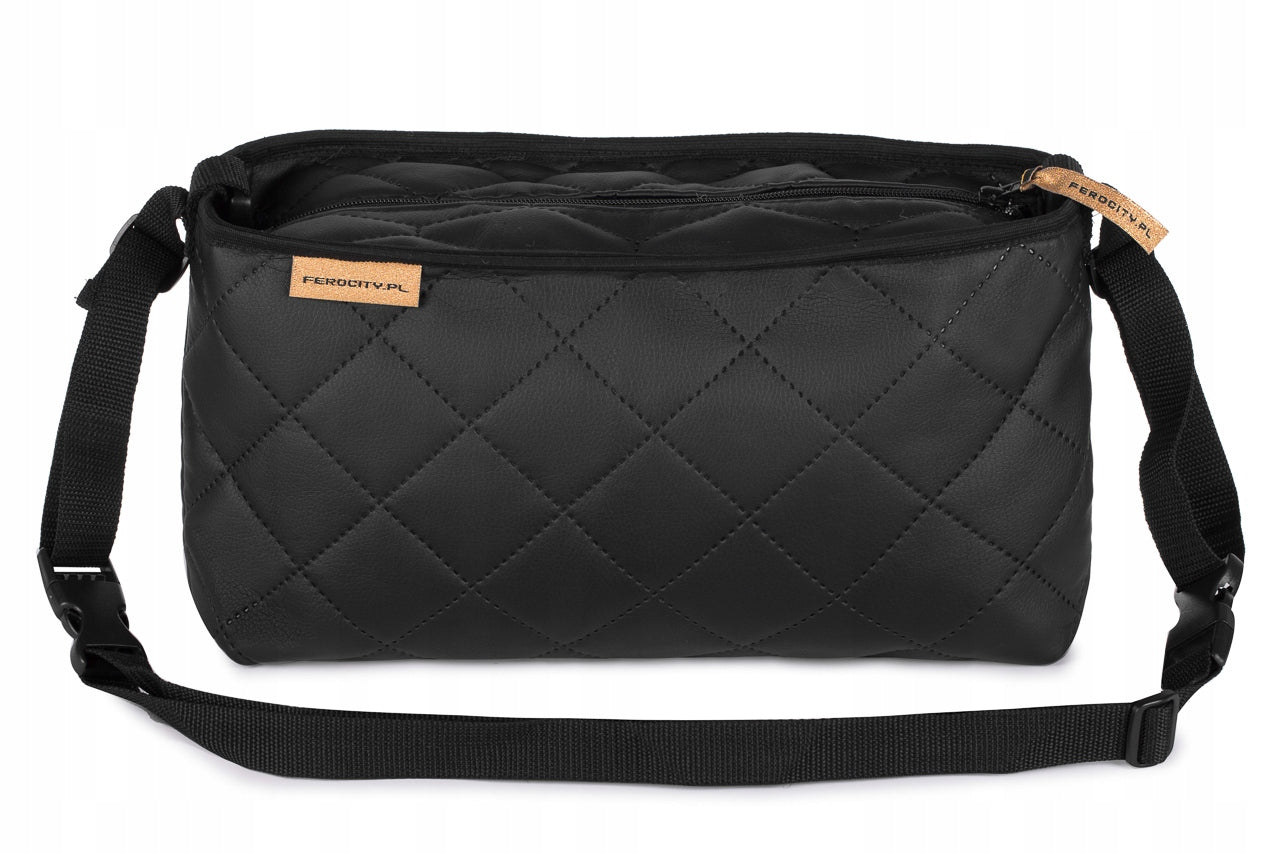 Quilted Organizer Bag Stroller Sachet Black Eco Leather Pik Manufacturer code ORG-WOZ-01