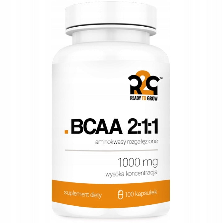 R2G BCAA 2:1:1 1000mg Strong Amino Acids 10 days - 100 kaps
