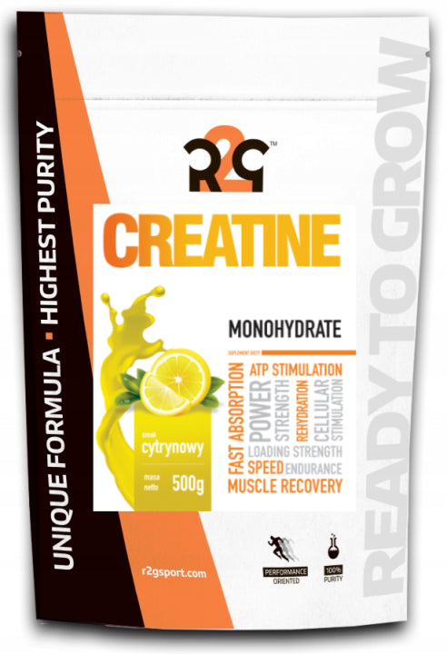 R2G Creatine Monohydrate Creatine Regeneration Weight 500g Lemon