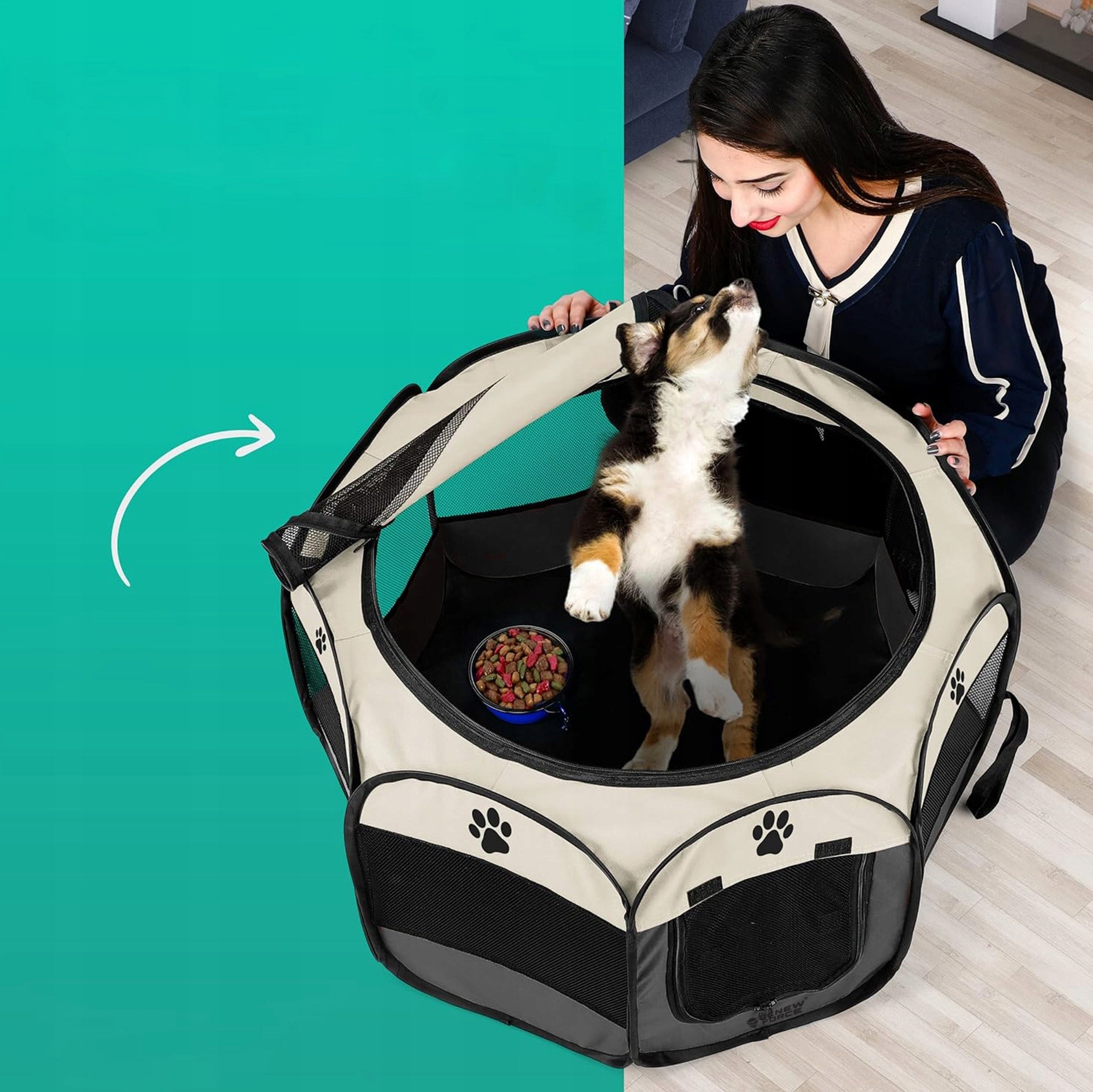 RABBIT CAT PET PLAYPEN FOR HOME FOLDING WATERPROOF 90x90cm XL Trade name LEGOWISKO SKŁADANE 90X90 PRZENOŚNY MATERIAŁOWY PODRÓŻNY DLA SZCZENIAKA KRÓLIKA ŚWINKI MORSKIEJ XXXL