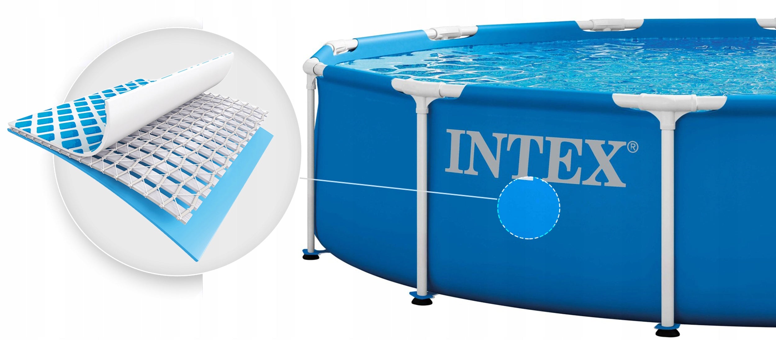 RACK GARDEN POOL WITH PUMP 366x76cm INTEX 28212ND NEW MODEL 2026 Height 76 cm