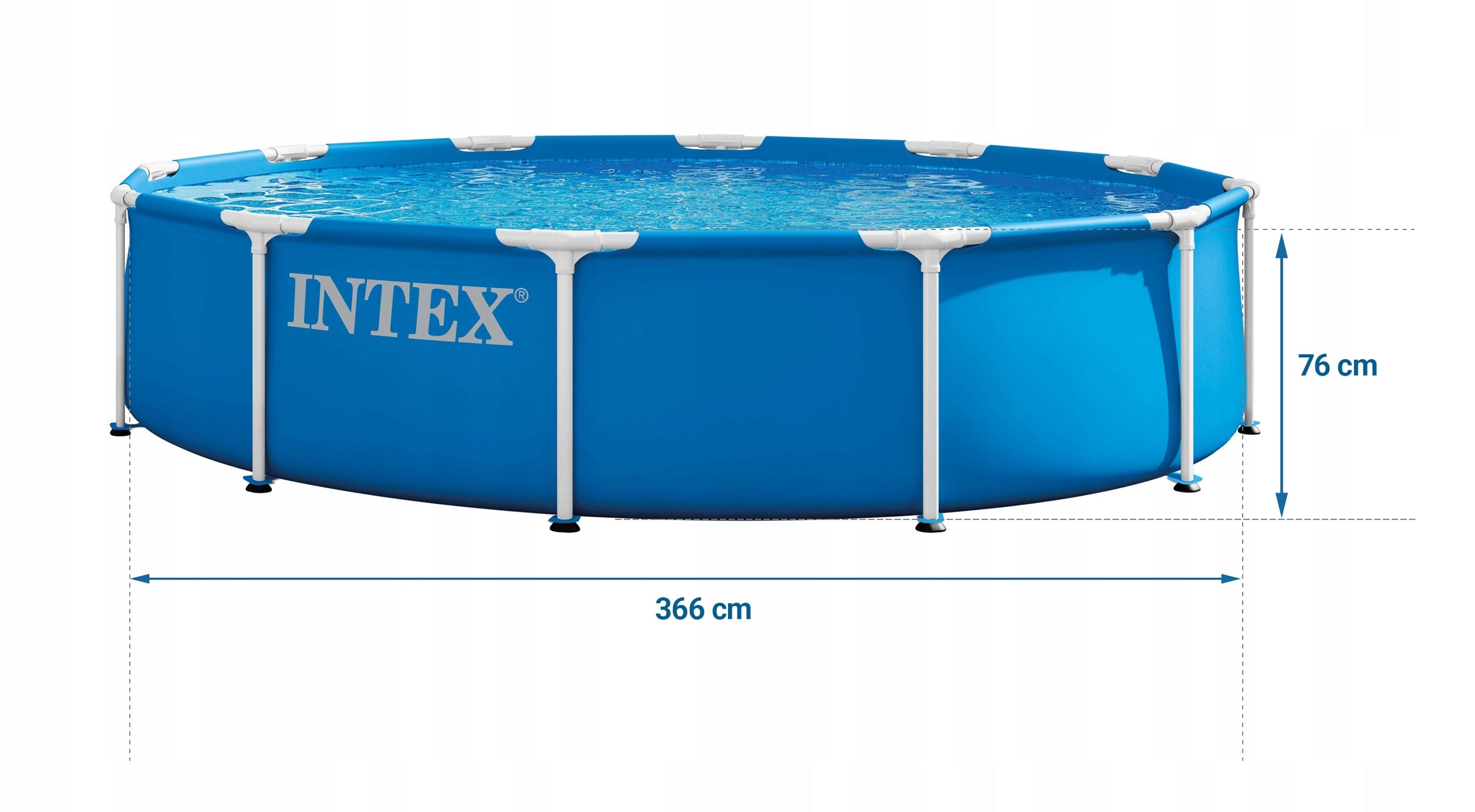 RACK GARDEN POOL WITH PUMP 366x76cm INTEX 28212ND NEW MODEL 2026 Volume 6503 l