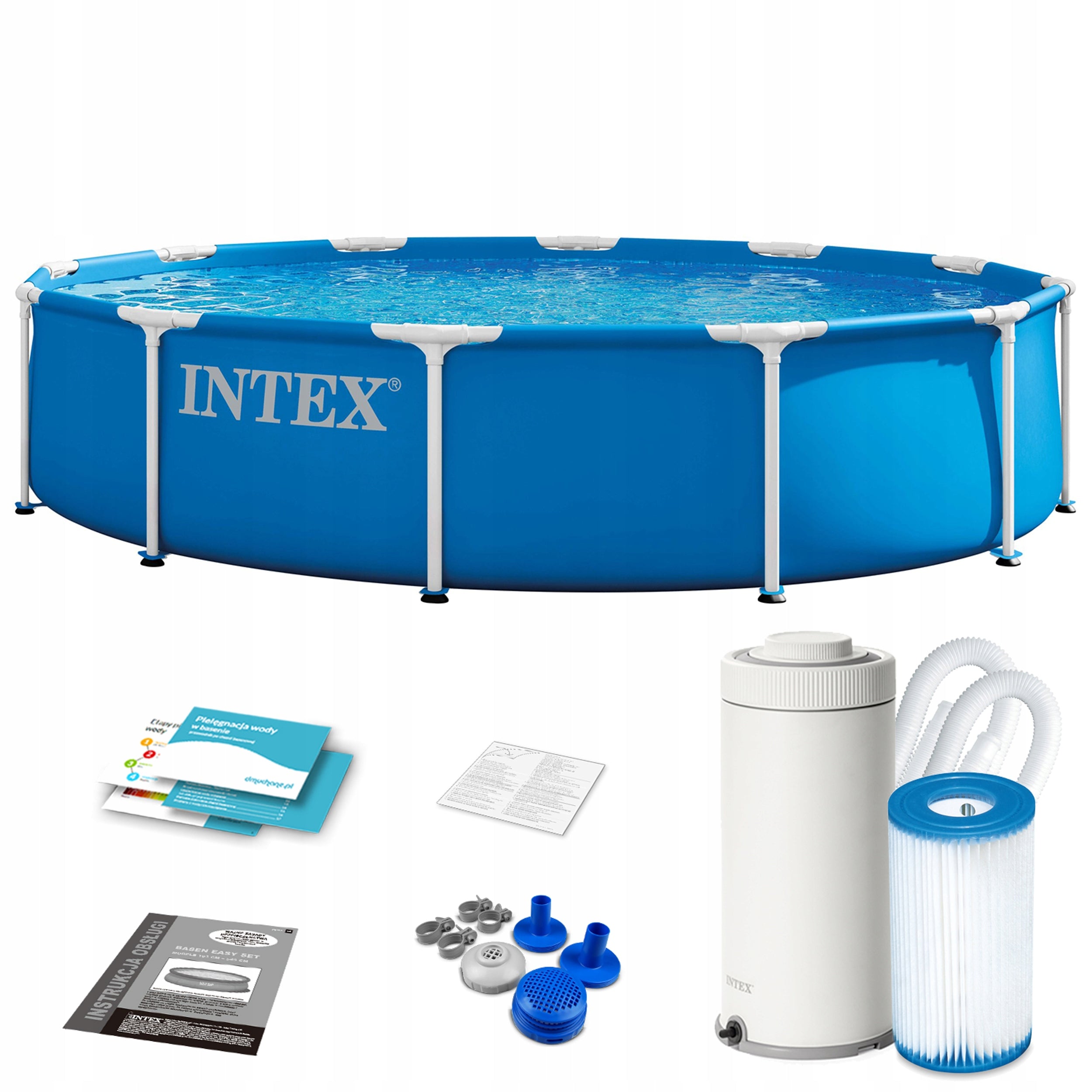 RACK GARDEN POOL WITH PUMP 366x76cm INTEX 28212ND NEW MODEL 2026