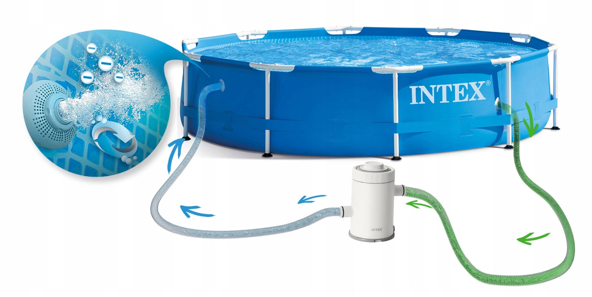 RACK POOL PUMP 305x76 INTEX SET 15in1 MAX Manufacturer code 28202-15W1A