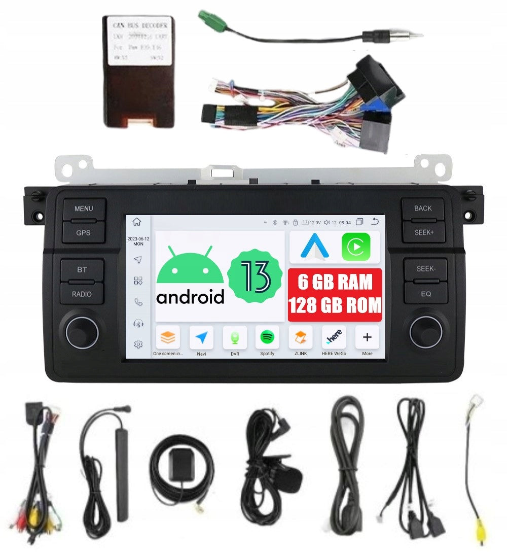 RADIO 2DIN ANDROID BMW E46 6/128GB DSP CARPLAY LTE