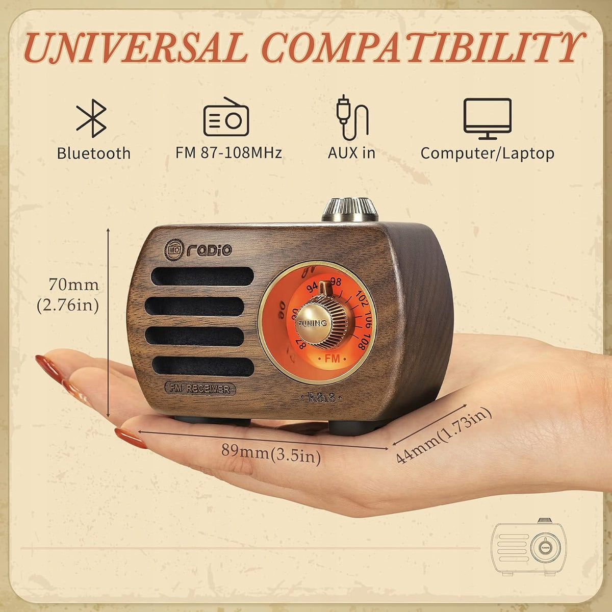 RADIO BLUETOOTH SPEAKER FM AUX CHARGING CAPABILITY WITH POWERBANK PORTABLE Brand no brand