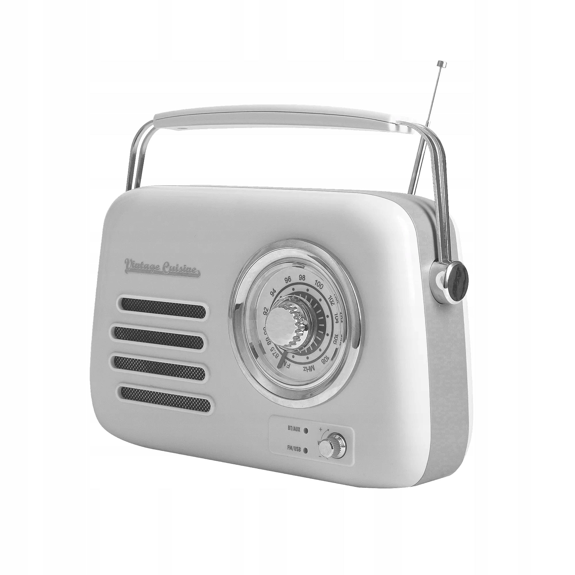 RADIO BLUETOOTH SPEAKER FM Vintage Cuisine CHROME WHITE Manufacturer code 5905118068834