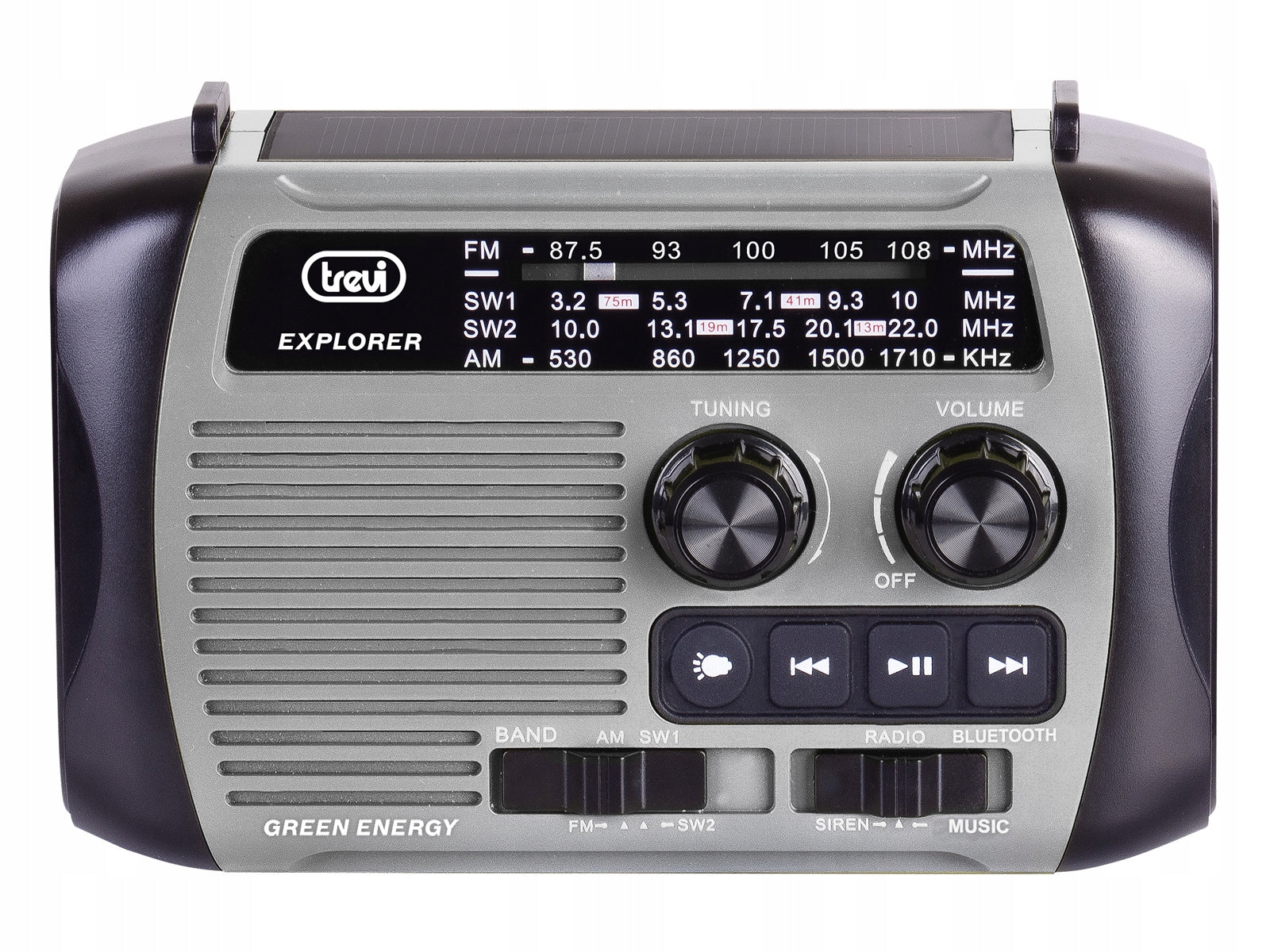 RADIO FLASHLIGHT POWERBANK 3in1 BATTERY-SOLAR BATTERIES + DYNAMO bluetooth Packaging status original