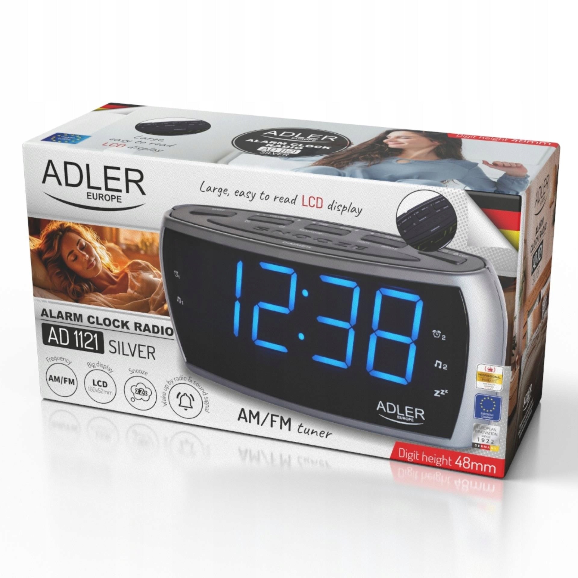 RADIO FM AM KITCHEN CLOCK RADIO BATTERY ALARM LED DISPLAY Packaging status original