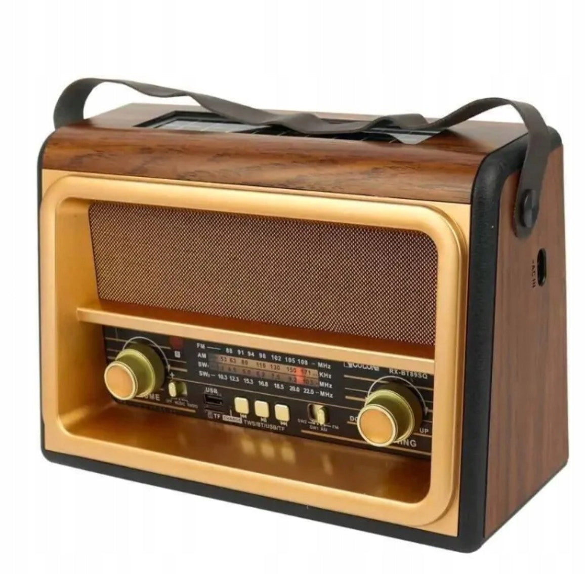 RADIO FM BATTERY VINTAGE RETRO SOLAR LARGE BLUETOOTH SOLAR REMOTE CONTROL