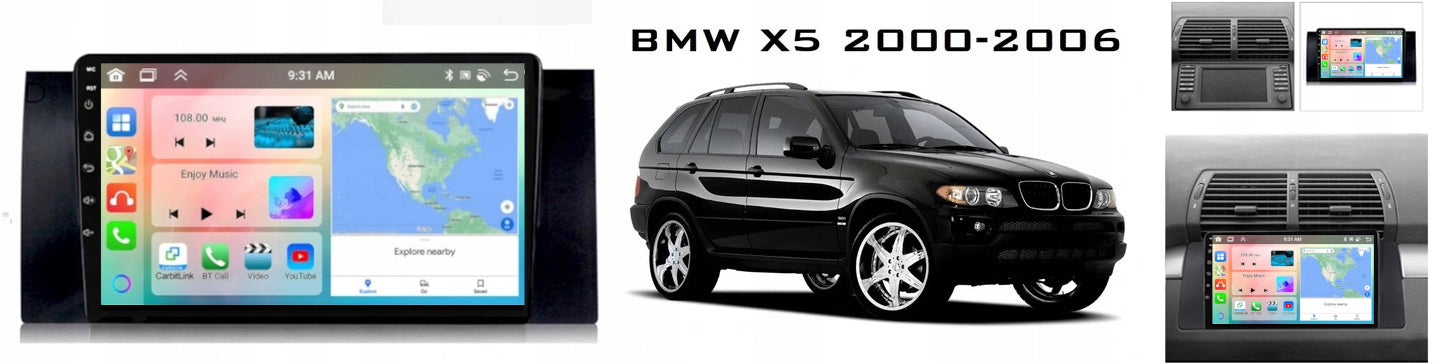 RADIO NAVIGATION ANDROID BMW E53 X5 2000-2006 CARPLAY 6GB 128GB Packaging status original