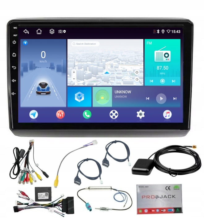 RADIO NAVIGATION ANDROID CARPLAY PEUGEOT BOXER 2015-2023 4GB 64GB SIM