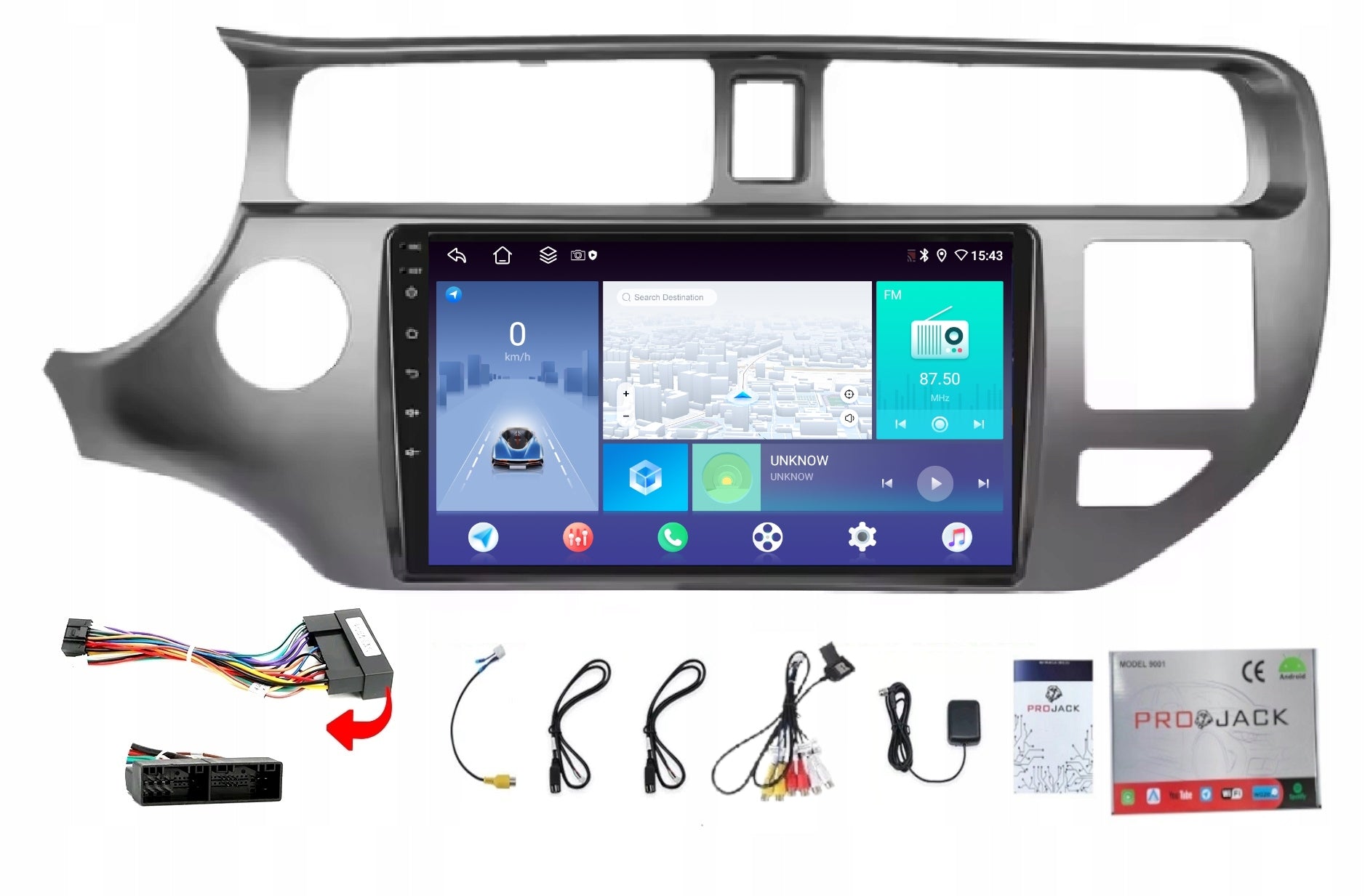 RADIO NAVIGATION CARPLAY ANDROID KIA RIO 2011-2015 4GB 64GB SIM