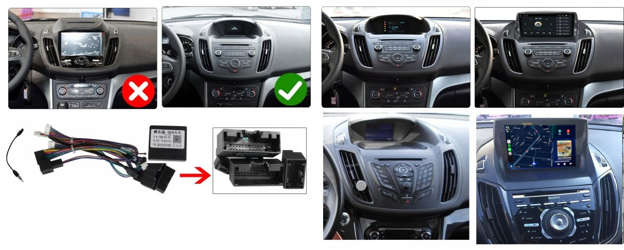 RADIO NAVIGATION CARPLAY GPS ANDROID FORD CMAX KUGA 2012-19 6GB 128GB SIM Manufacturer code M600 A18