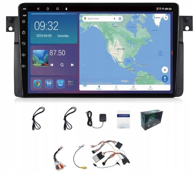 RADIO NAVIGATION GPS BMW E46 1998-2005 WIFI CARPLAY USB 4GB 64GB
