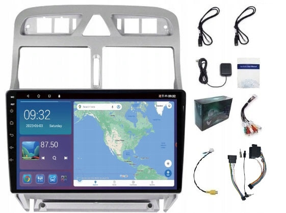 RADIO NAVIGATION GPS PEUGEOT 307 2001-2008 WIFI CARPLAY USB 4GB 64GB